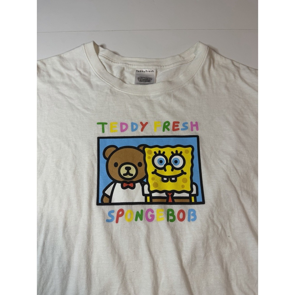 Teddy Fresh Mens SpongeBob 2020 Limited Edition S/S T Shirt White XL